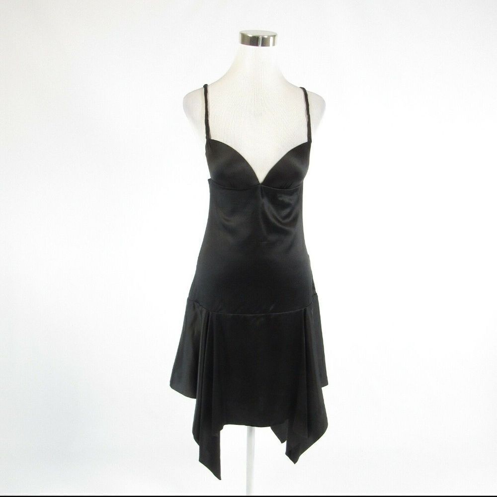 Carlos Miele black spaghetti strap dress M